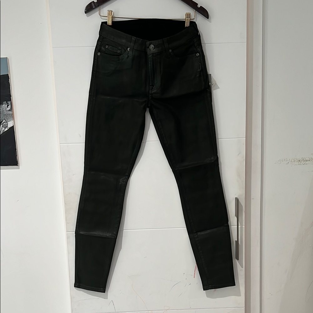 7 for all mankind new with tag dark green coated Skinny Jeans size 29